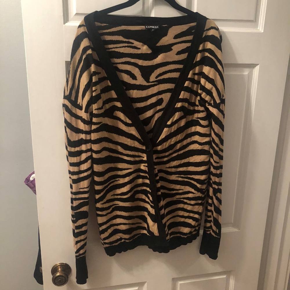 Express Tiger Stripe Cardigan